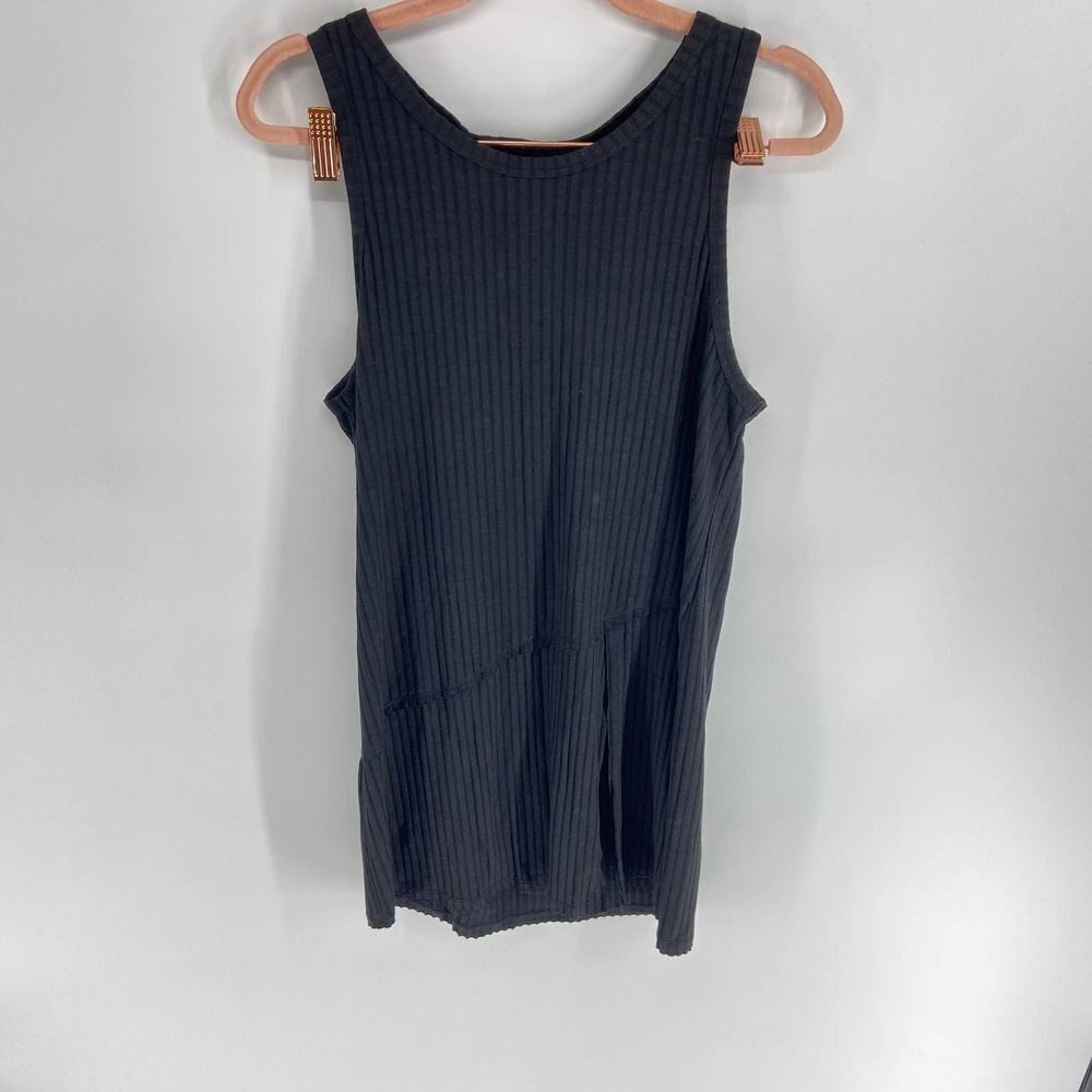 Mimi & dottie black sleeveless mini dress casual shift round neck womens s